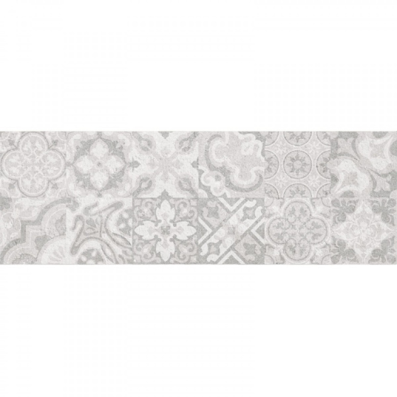 Cartago Decorado Medina Gris 25×75   Ματ διακοσμητικό πλακάκι λευκής μάζας σε γκρι απόχρωση